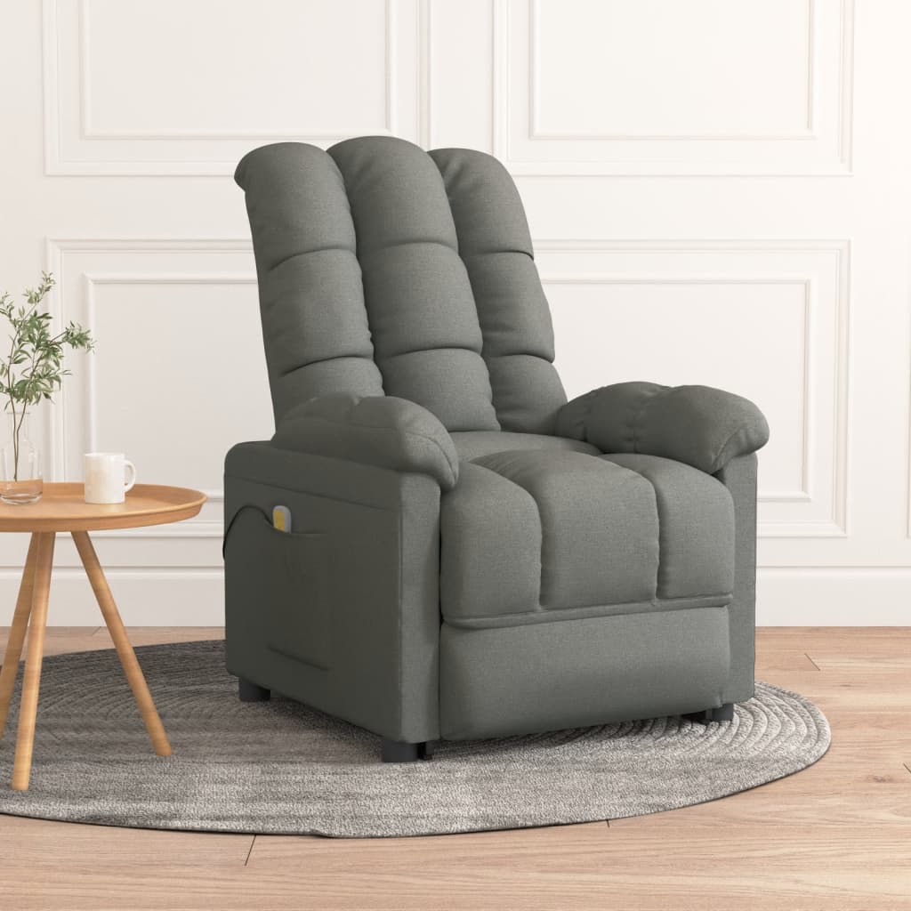 vidaXL Massage Recliner Electric Massaging Recliner Chair for Elderly Fabric