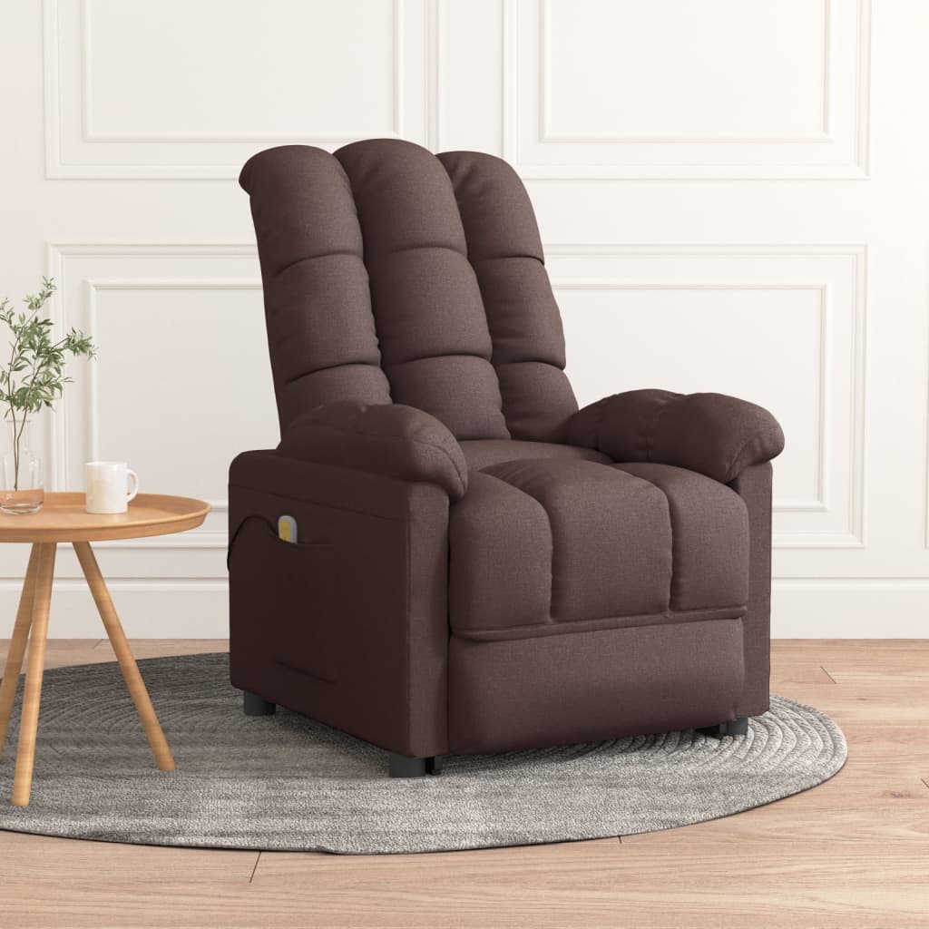 vidaXL Massage Recliner Electric Massaging Recliner Chair for Elderly Fabric