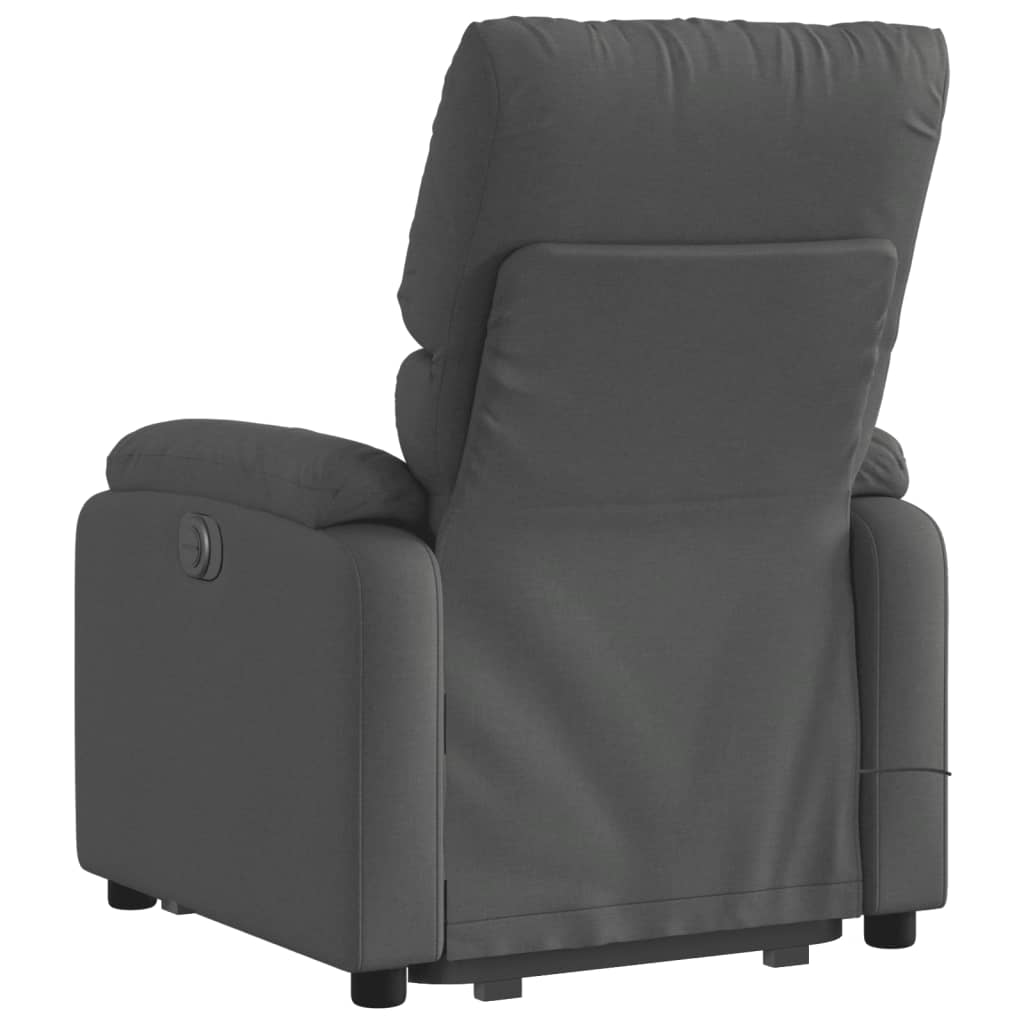 vidaXL Stand up Massage Recliner Chair Dark Gray Fabric