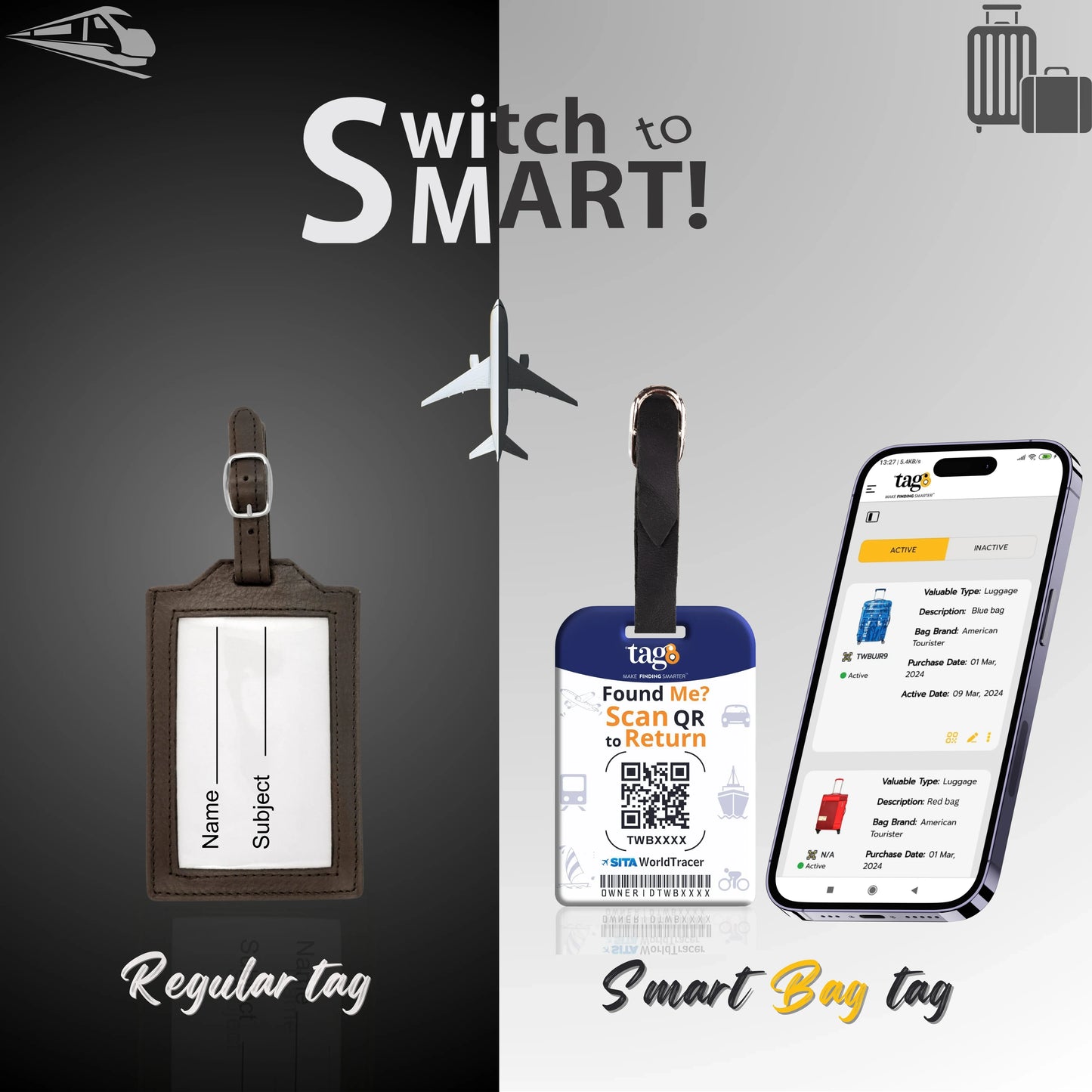Smart Bag Security Tag - Australia Flag [Pack 2]